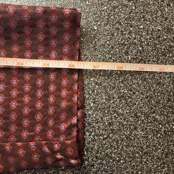 Zara Basic Pants Pleat Women Flower Size Small Maroon Side Stripe Women - Picture 8 of 10